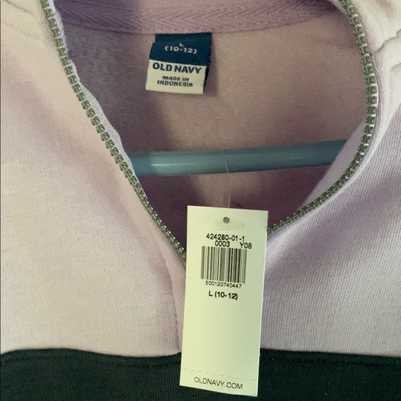 NWT Colorblock Quarter-Zip old navy Sweatshirt - Picture 2 of 3